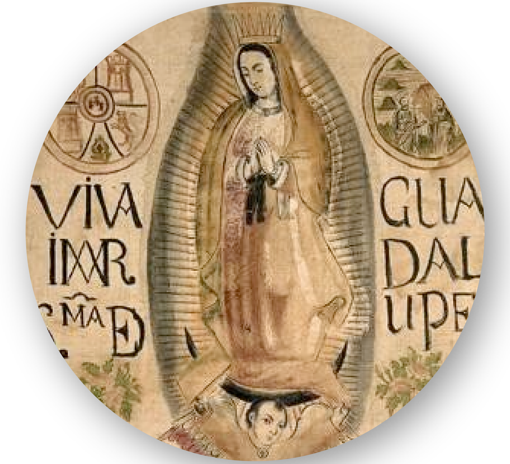 Arriba Foto Virgen De Guadalupe Con Bandera De Mexico Lleno