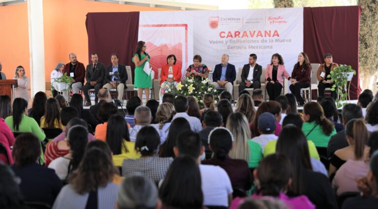 Celebran trabajo colaborativo en la Caravana de la Nueva Escuela Mexicana realizada en Zacatecas