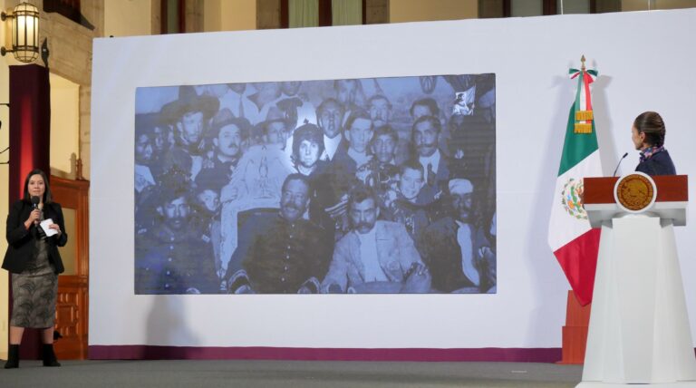 Dolores Jiménez y Muro, la única mujer en la emblemática foto de Villa y Zapata en Palacio Nacional