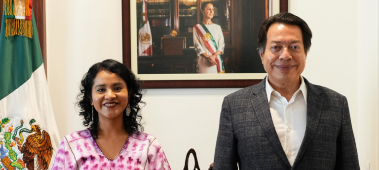 Nadia López García, pedagoga, poeta indígena y activista en derechos educativos y culturales, nueva titular de la DGME