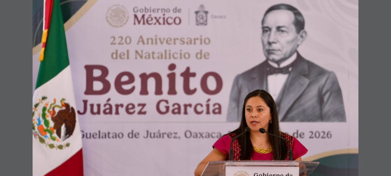 Benito Juárez vive en la Transformación: Presidenta en 220 Aniversario de su Natalicio; reconoce a Margarita Maza como Primera Embajadora