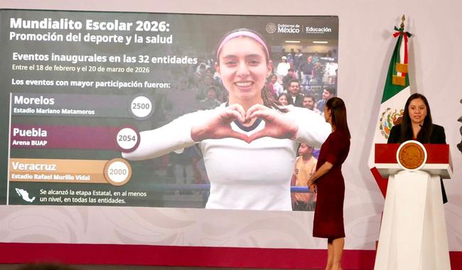 Participan en Mundialito Escolar 2026 y Copa  CONADE 1 millón 180 mil 196 niñas, niños, adolescentes y jóvenes de todo el  país