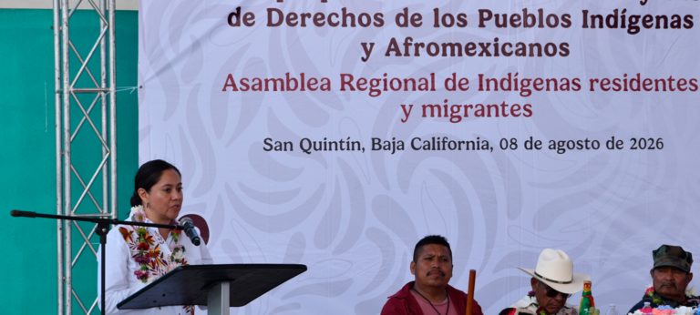 Subsecretaria Noemí Juárez encabeza en San Quintín Consulta sobre Ley General de Derechos de los Pueblos Indígenas y Afromexicanos